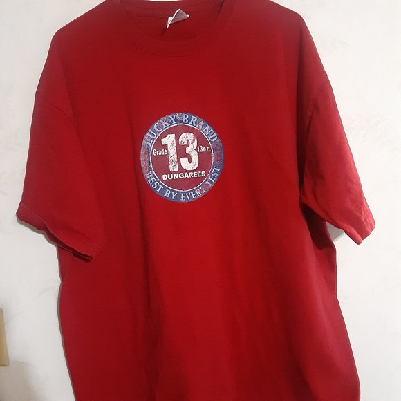 Men"s LUCKY BRAND Grade 13oz Dungarees T Shirt - Picture 1 of 4